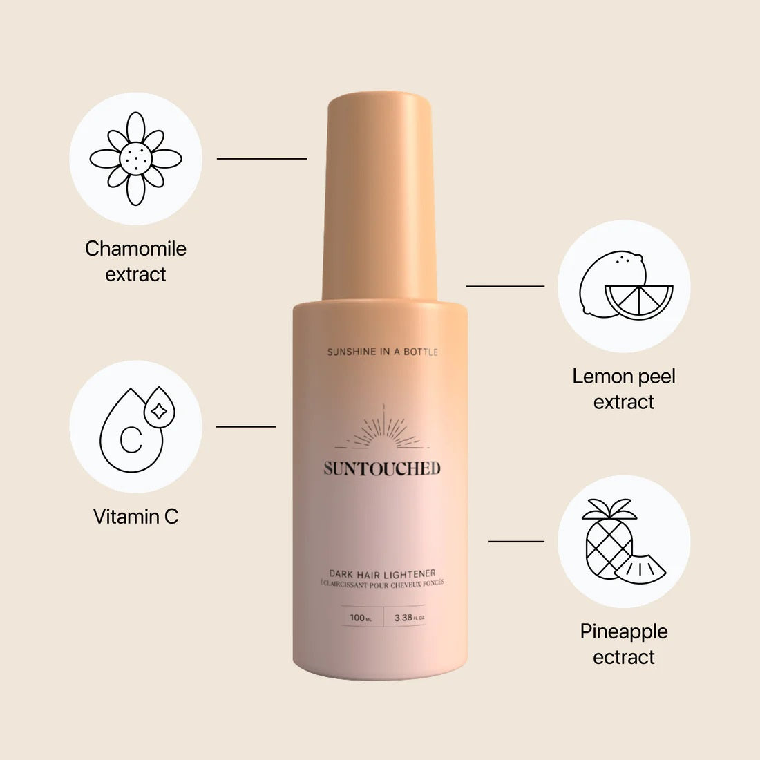 Suntouched Hair Lightener for Dark Hair